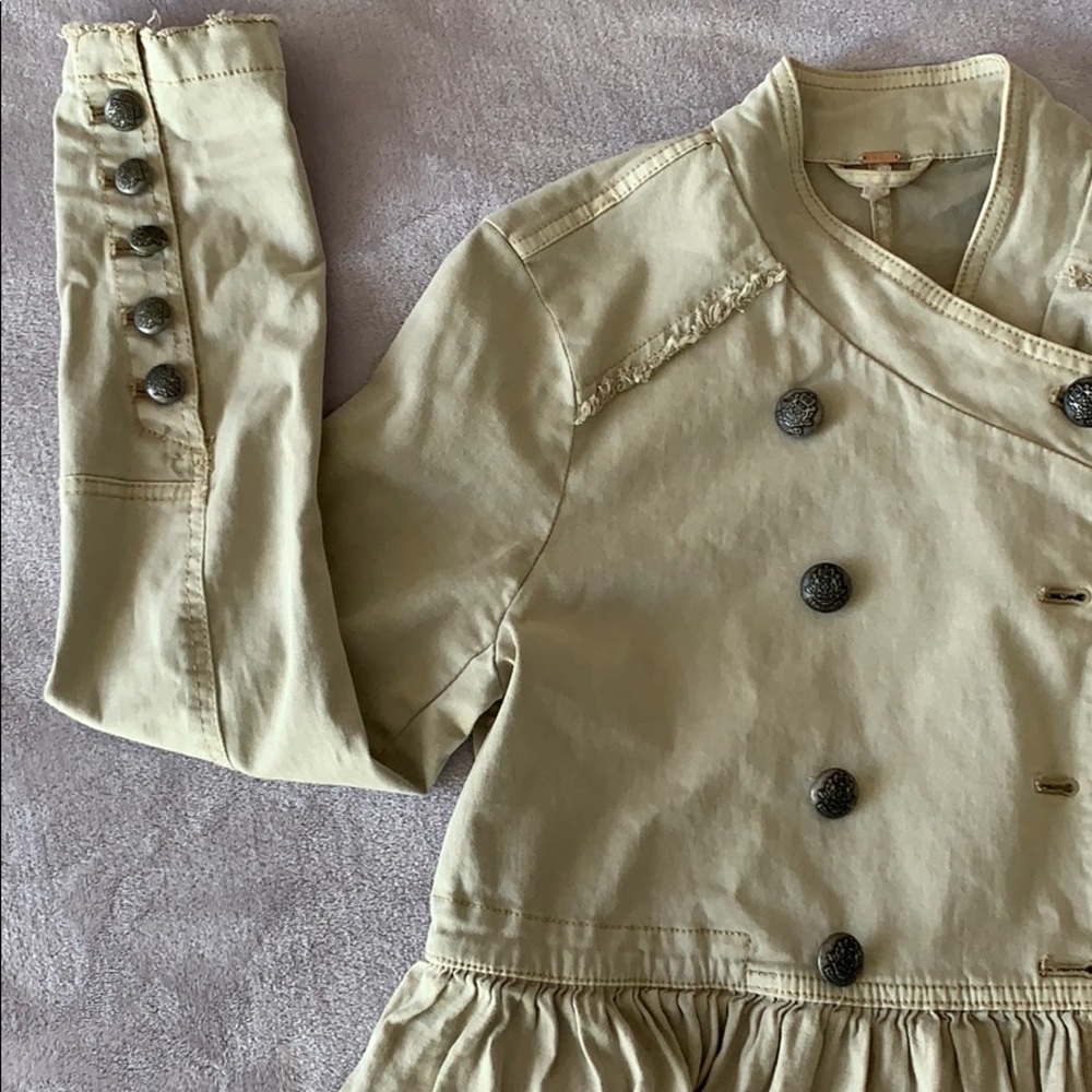 🎉 Free People Ruffled Military Jacket - Picture 2 of 6